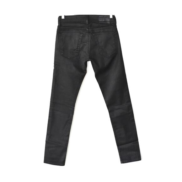 B0 NEW ADRIANO GOLDSCHMIED Dylan Black Coated Slim Skinny Jeans Sz 28 X 32 $188 - Picture 3 of 7